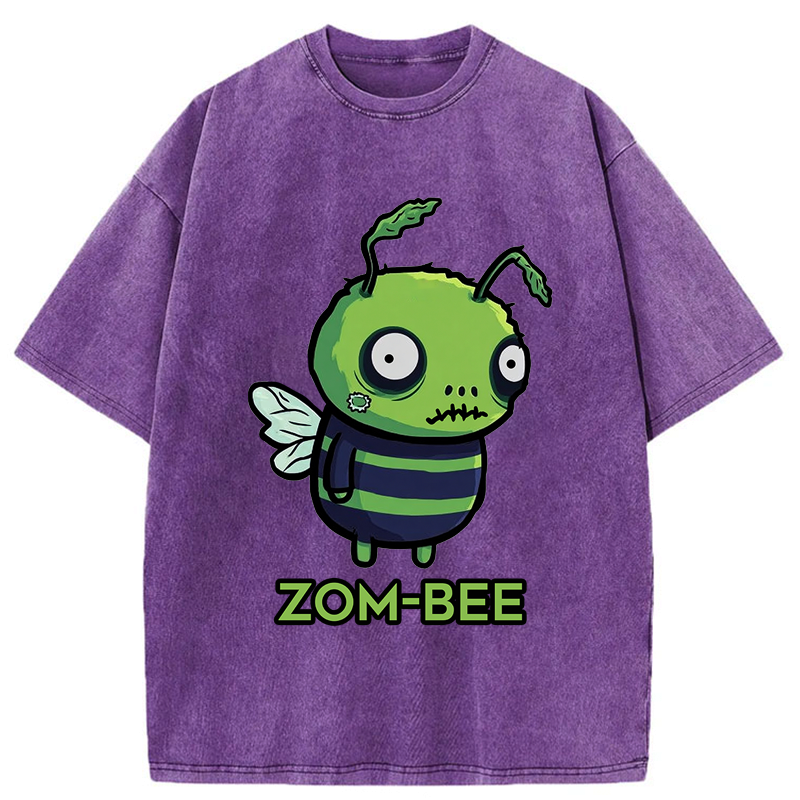 Kyoto-Lion Funny Zom-Bee Washed T-Shirt