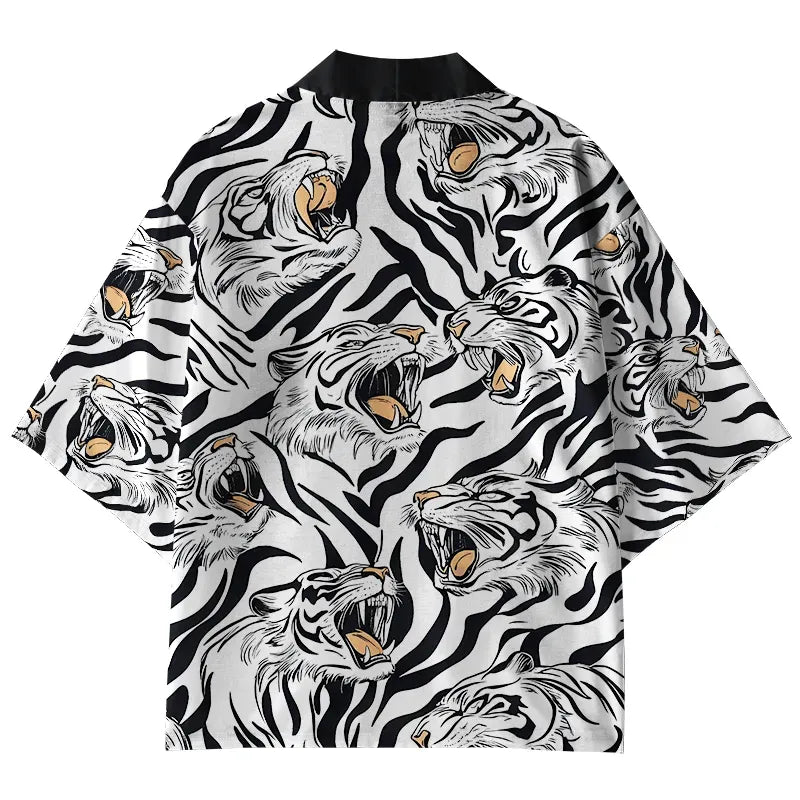 Vintage Japanese Tiger Kimono Cardigan