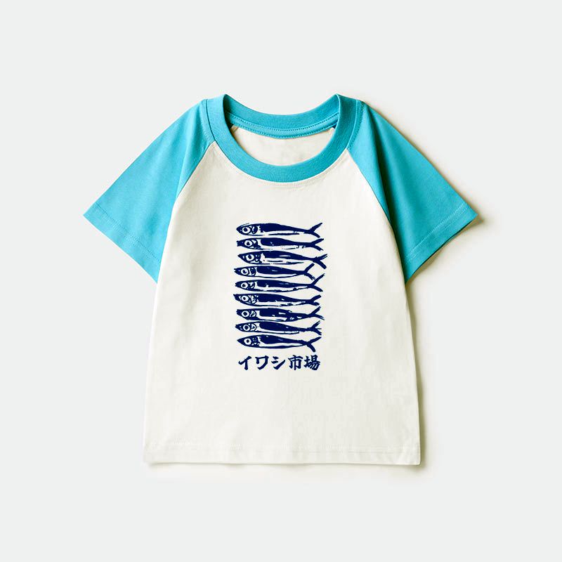 kids japanese raglan t-shirt with free shipping