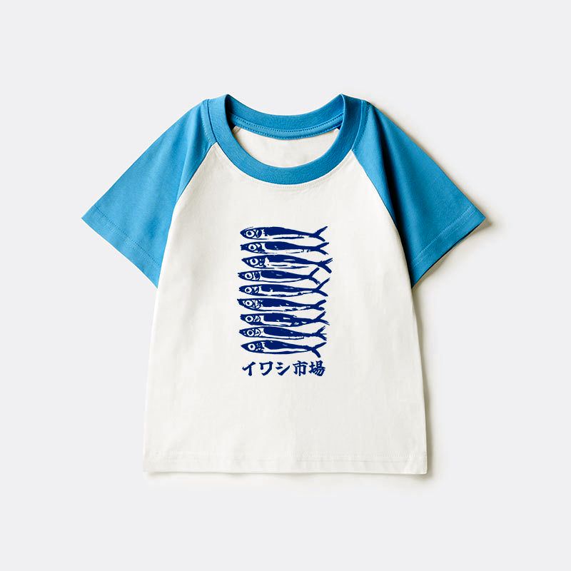 kids japanese raglan t-shirt with free shipping