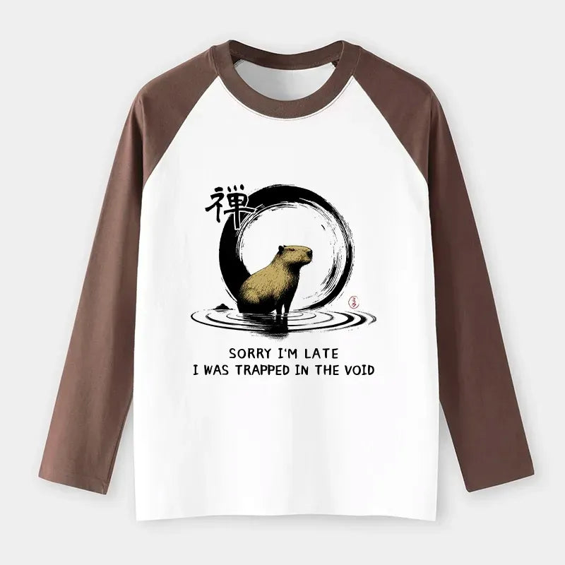 Zen Capybara Raglan for Everyday
