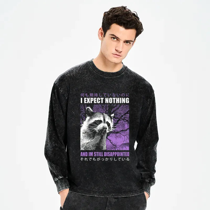 Japanese raccoon long sleeve t-shirt