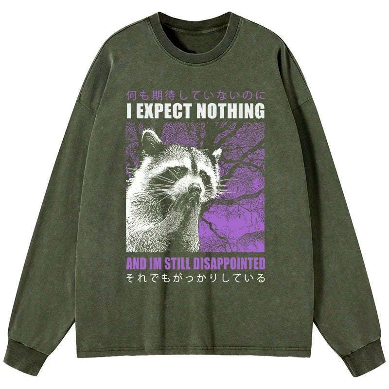 Japanese raccoon long sleeve t-shirt