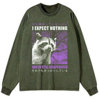 Japanese raccoon long sleeve t-shirt