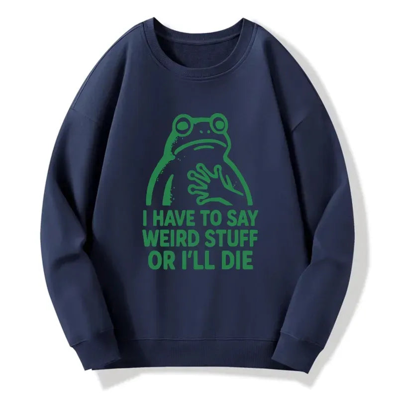 funny frog meme sweatshirt for men