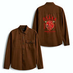 Kyoto-Lion Drunken Octopus Japan Men's Corduroy Work Jacket