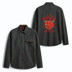 Kyoto-Lion Drunken Octopus Japan Men's Corduroy Work Jacket