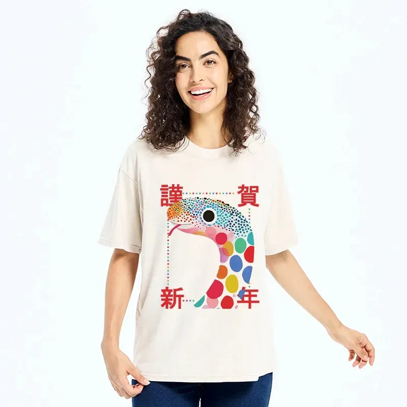 Colorful Washed Snake T-Shirt