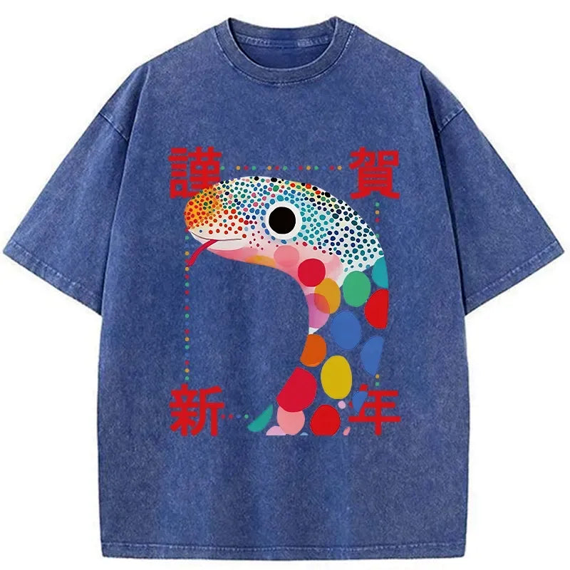 Colorful Washed Snake T-Shirt
