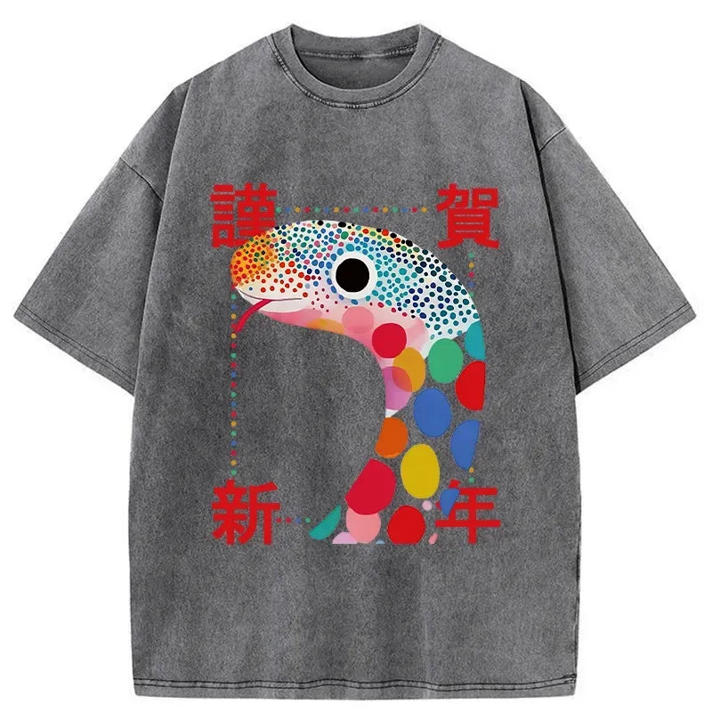 Colorful Washed Snake T-Shirt