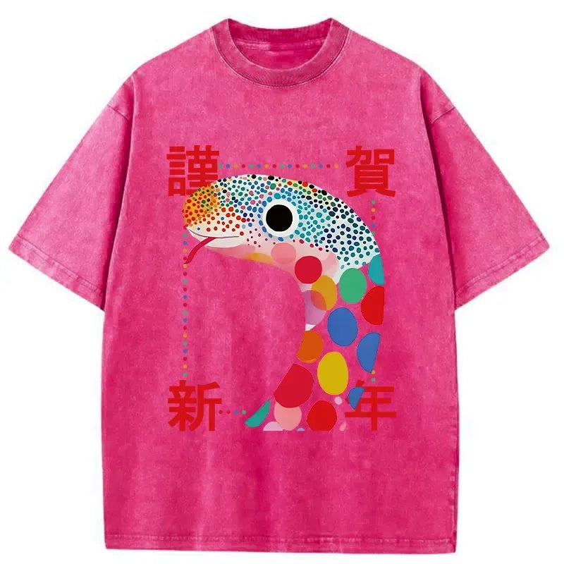 Colorful Washed Snake T-Shirt