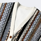 Kyoto-Lion Japanese Pattern Ugly Cardigan Sweater