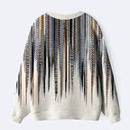 Kyoto-Lion Japanese Pattern Ugly Cardigan Sweater