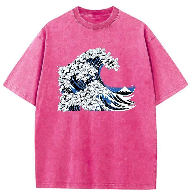 ukiyo-e cat t-shirt free shipping