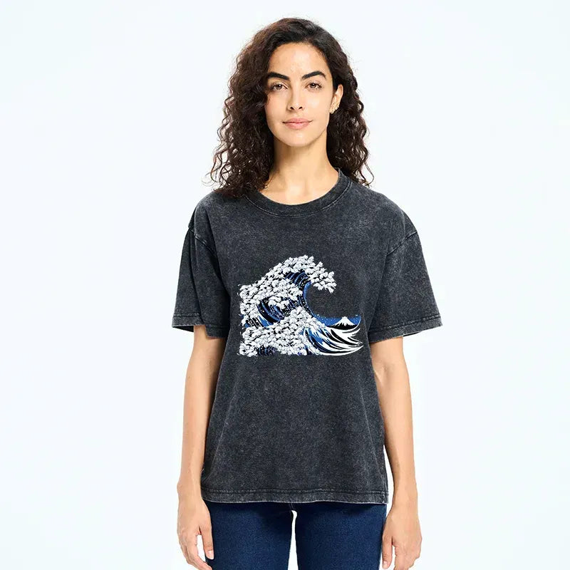 ukiyo-e cat t-shirt free shipping