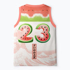 Kyoto-Lion Watermelon Wave Summer Ukiyo Art Mesh Tank Top