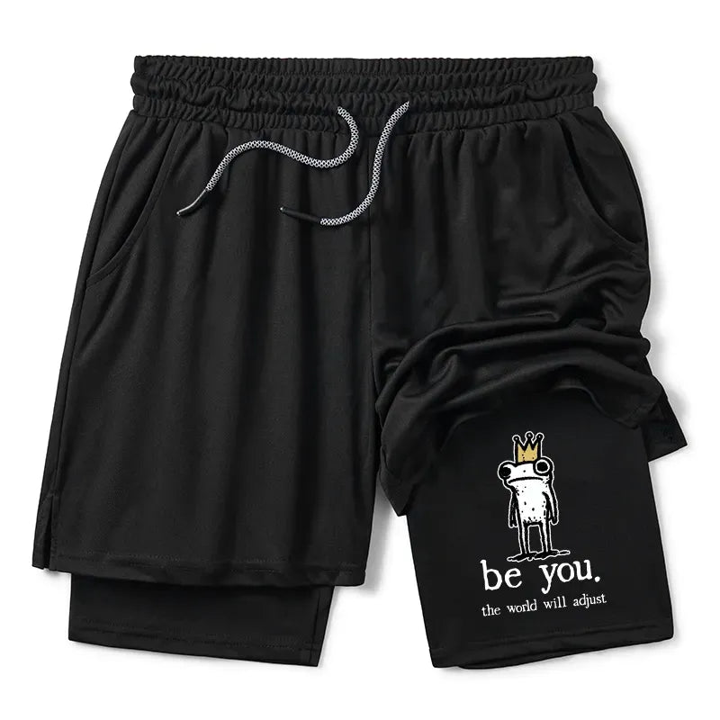 Unisex Frog Print Shorts for Summer