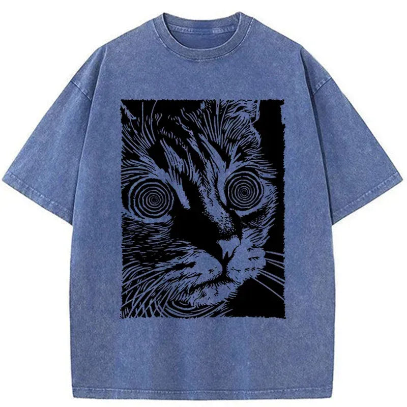 vintage washed cat tee limited edition