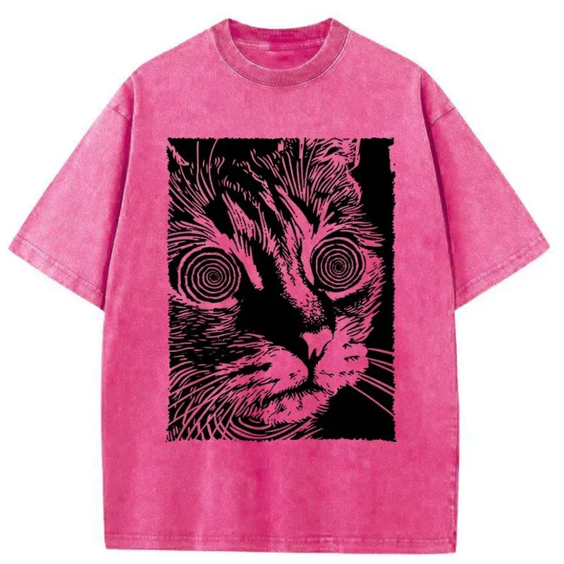 psychedelic ukiyo e cat t shirt best seller