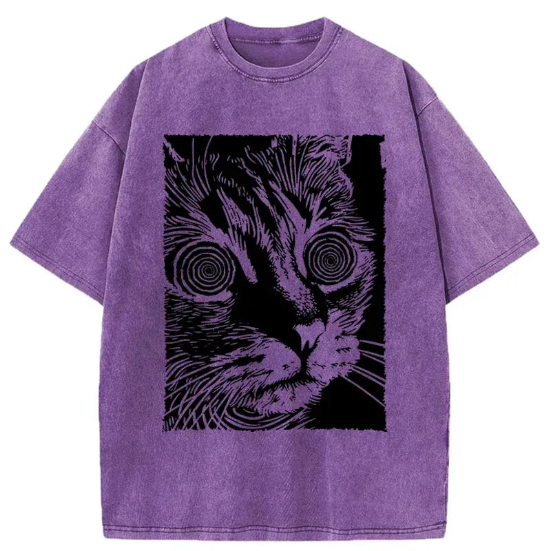 vintage washed cat tee limited edition