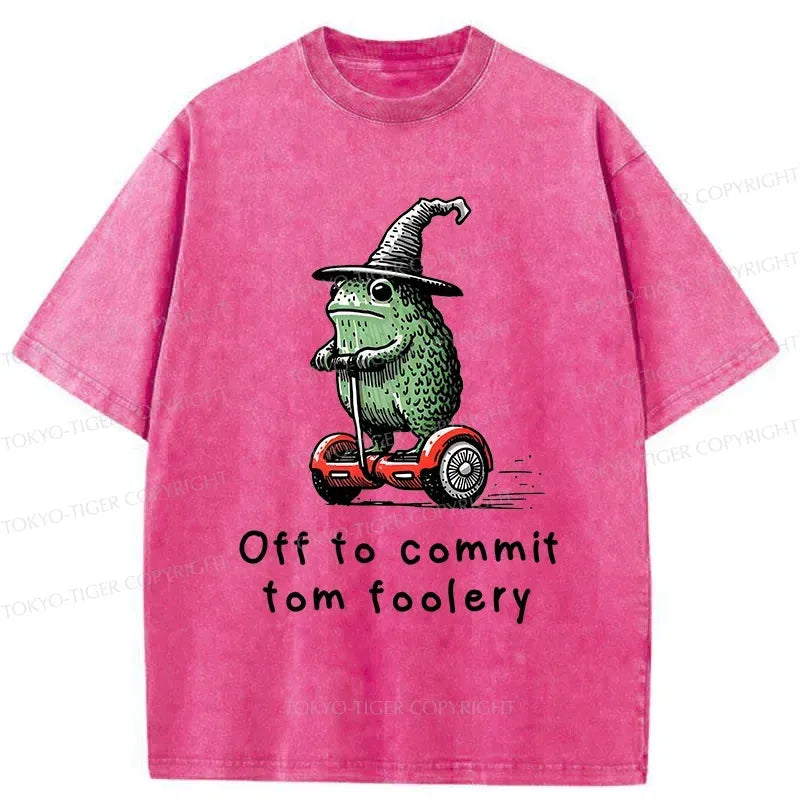 Frog Riding Scooter T-Shirt Casual Gift
