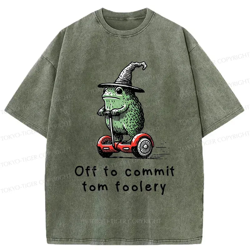 Frog Riding Scooter T-Shirt Casual Gift