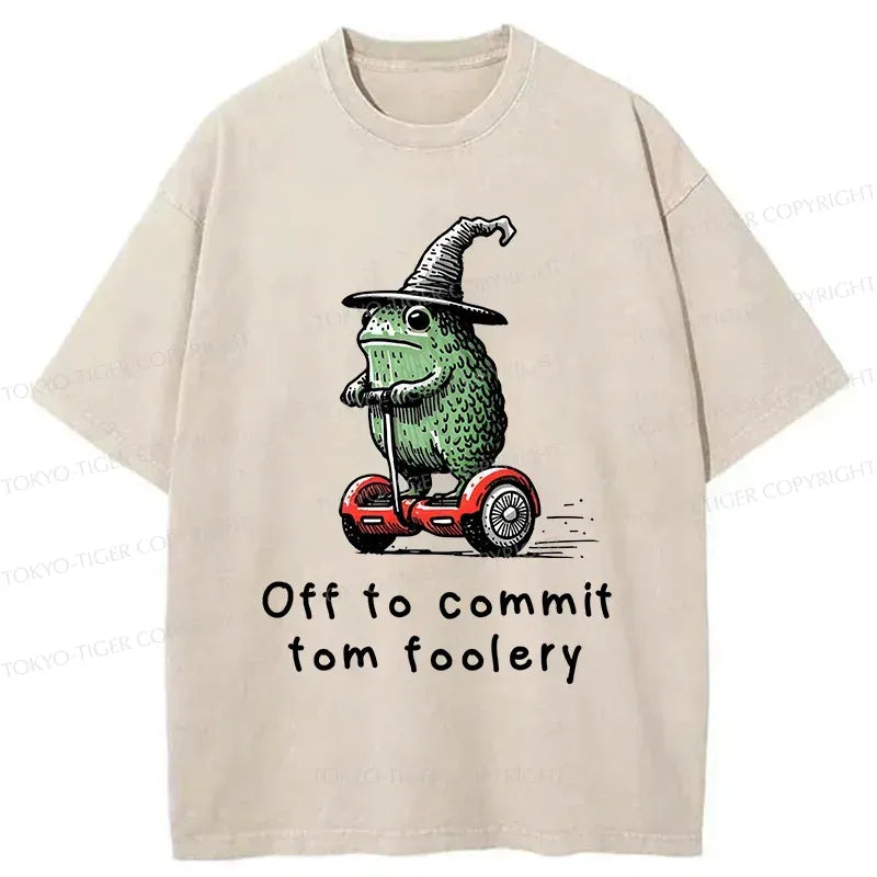 Frog Riding Scooter T-Shirt Casual Gift