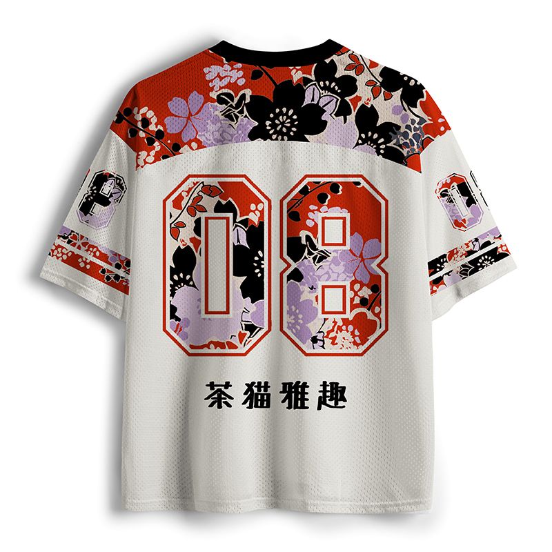 Japanese Vintage Ink Art Mesh Jersey