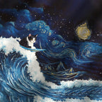 Great Wave Off Cat Vintage Shirt for Daily Wear