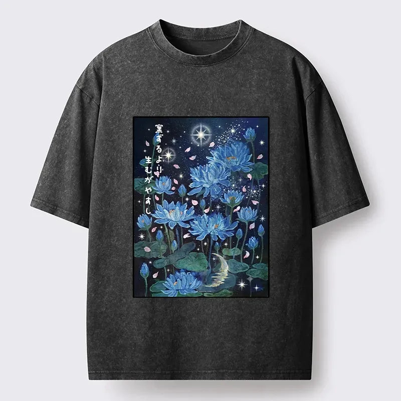 Japanese Zen Graphic Washed T-Shirt