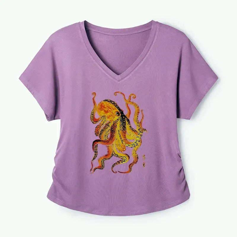 Japanese Octopus Modal T-Shirt for Women