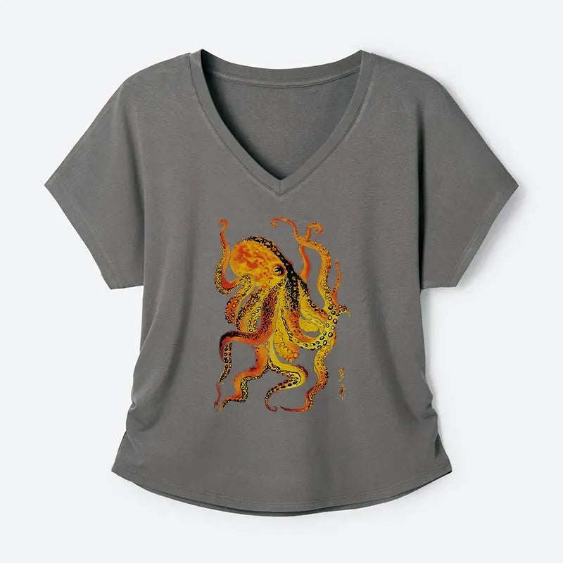 Japanese Octopus Modal T-Shirt for Women