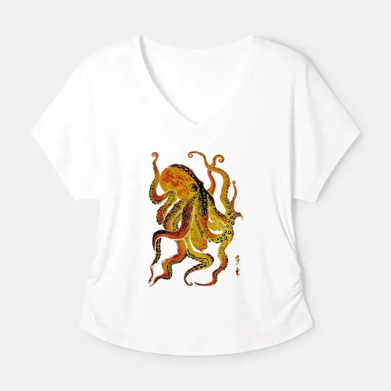 Deep Sea Ukiyo-e Dolman Sleeve Top