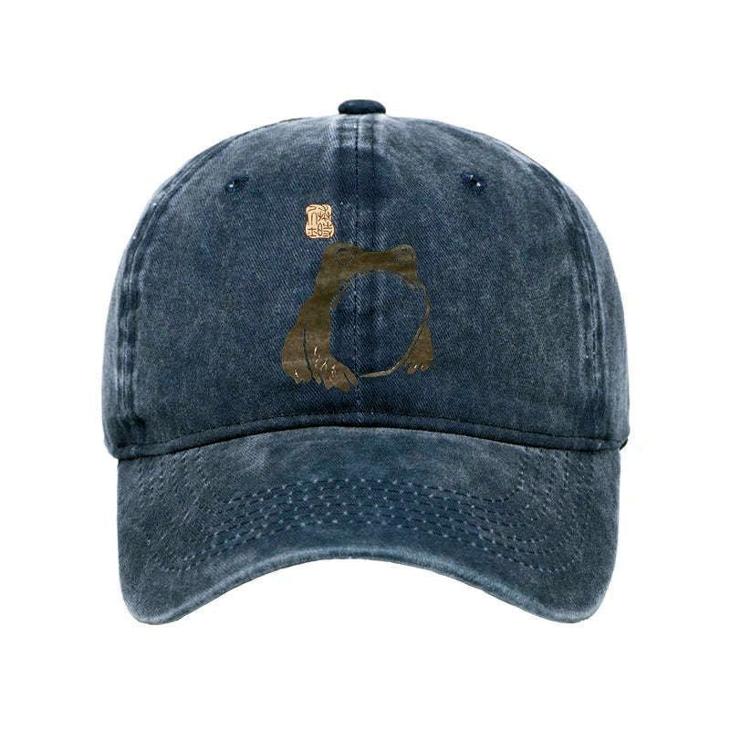 Ukiyo-e frog cap for street style