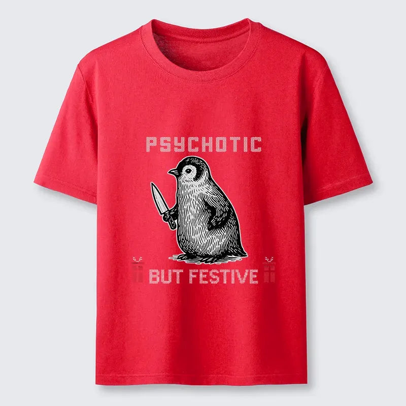 Kyoto-Lion Overstimulated but Festive Christmas Classic T-Shirt