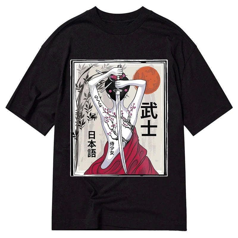 vintage japanese samurai t-shirt best seller