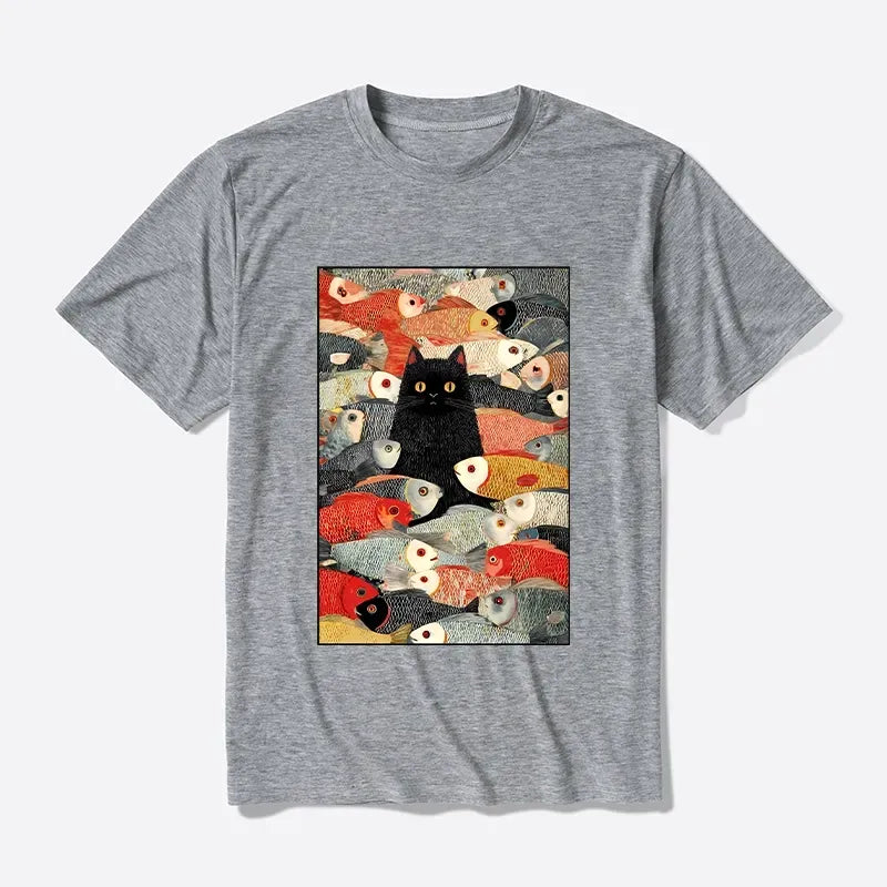 Ukiyo-e Cat T-Shirt Gift Idea