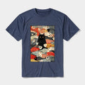 Japanese Cat T-Shirt for Daily Wear