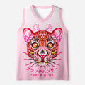 Kyoto-Lion Dream-Colored Dreamscape Leopard Mesh Tank Top