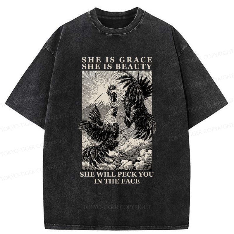 Kyoto-Lion Japanese Mountain Print Tee