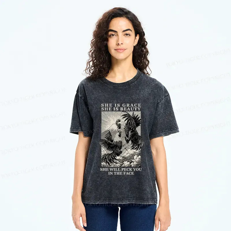 Kyoto-Lion Japanese Mountain Print Tee