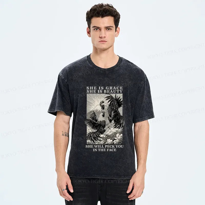 Kyoto-Lion Japanese Mountain Print Tee