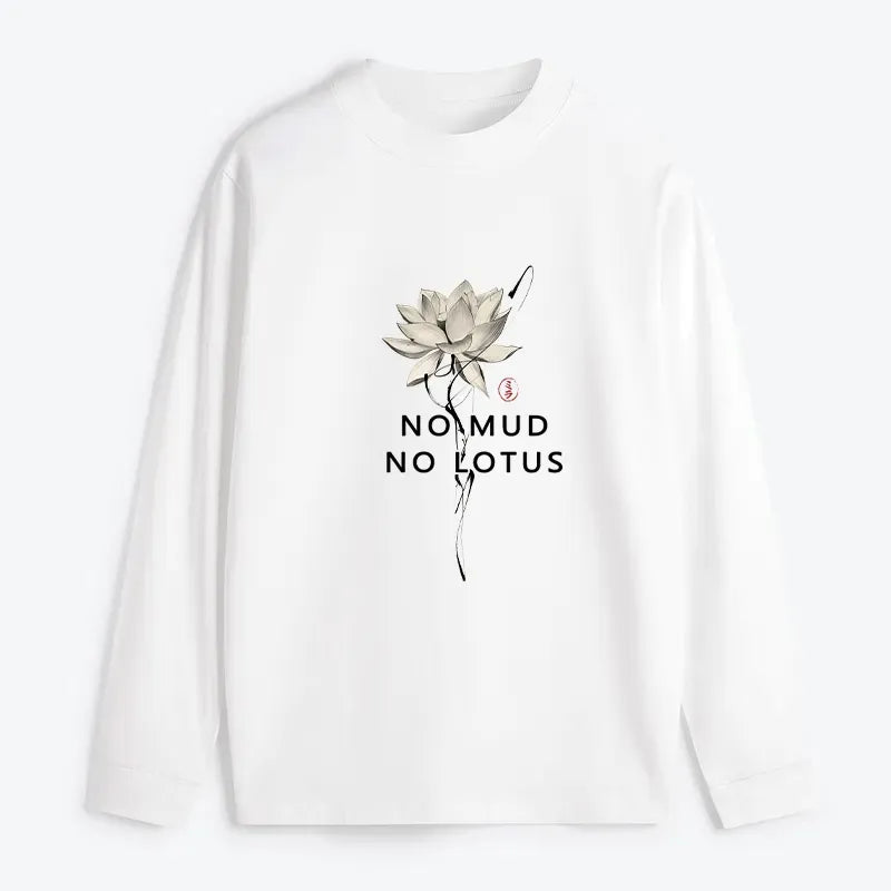 Kyoto-Lion Japanese Zen Lotus Classic Long Sleeve T-Shirt