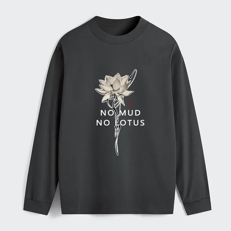 Kyoto-Lion Japanese Zen Lotus Classic Long Sleeve T-Shirt