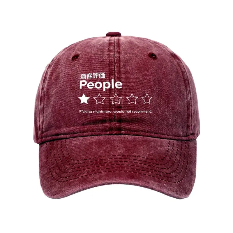 Japanese washed cap for daily wear