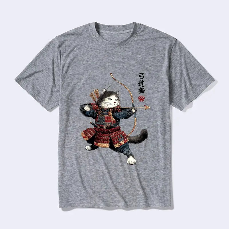 Unisex Samurai Cat T-Shirt for Everyday
