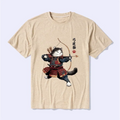 Japanese Samurai Cat Vintage T-Shirt