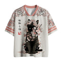 Japanese Black Cat Mesh Jersey for Summer