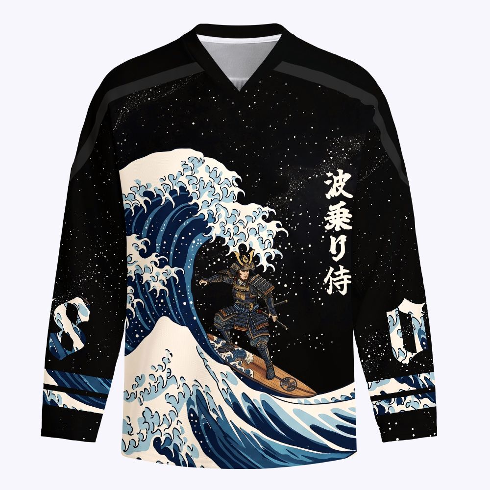 Kyoto-Lion Samurai Wave Long-Sleeve Hockey Jersey