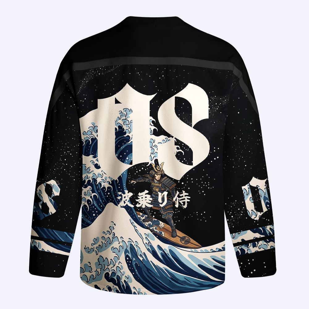 Kyoto-Lion Samurai Wave Long-Sleeve Hockey Jersey